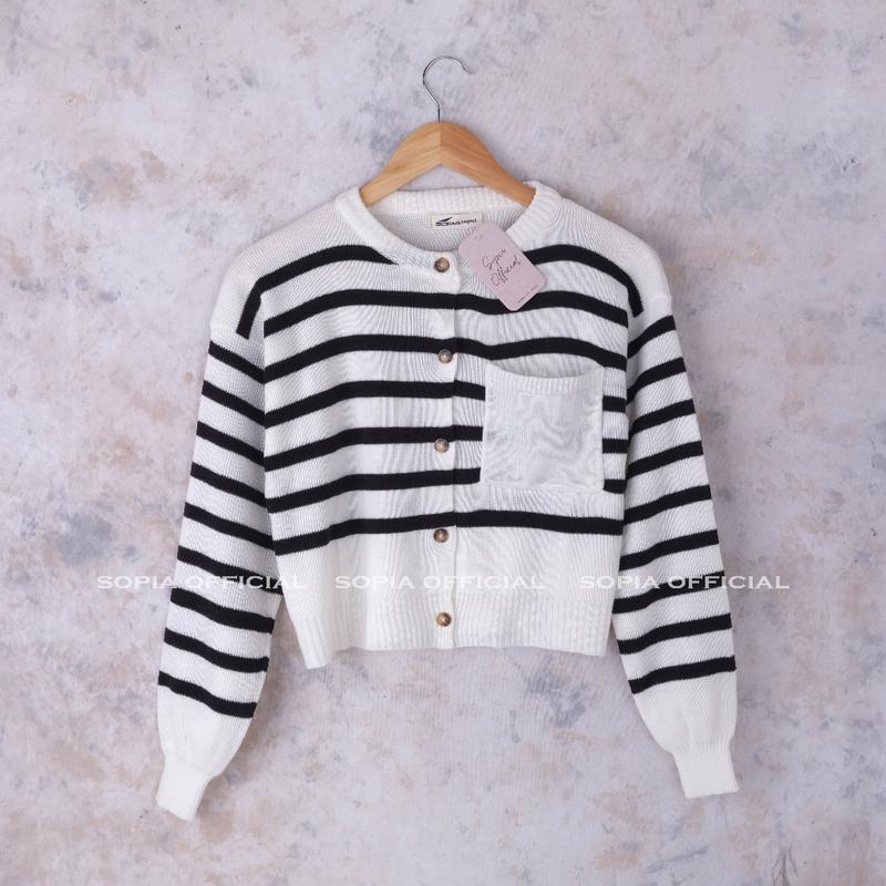 Elrumi Cardigan Knit - Kardigan Rajut Wanita Knitwear Atasan 1