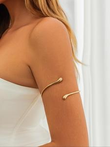 Cadena de brazos abiertos minimalista, Cadena de brazo a la moda para mujeres y niñas, Joyas corporales elegantes y versátiles para regalo de cumpleaños