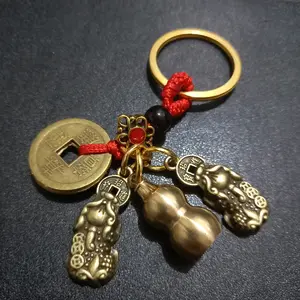 Gantungan kunci keberuntungan fengshui sepasang pixiu rejeki