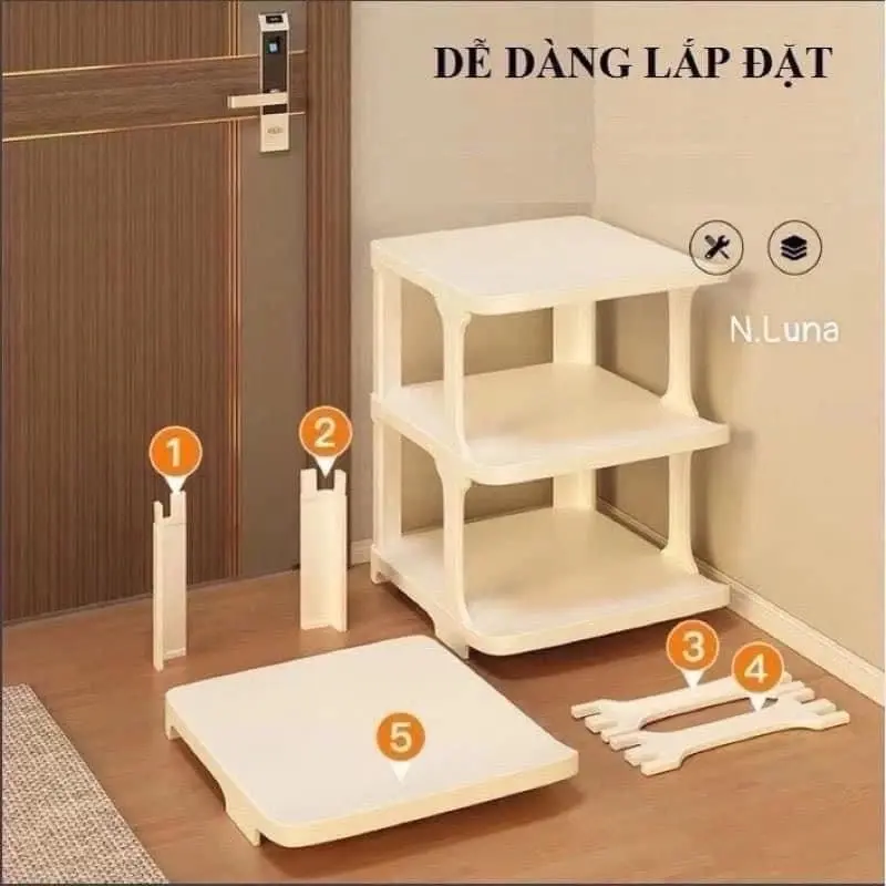 Kệ giày đa năng  - Chất luệu: Nhựa cao cấp - Thiết kế cơ động, dễ dàng để lắp hoặc tháo rời. - Chất liệu nhựa bền cao cấp
