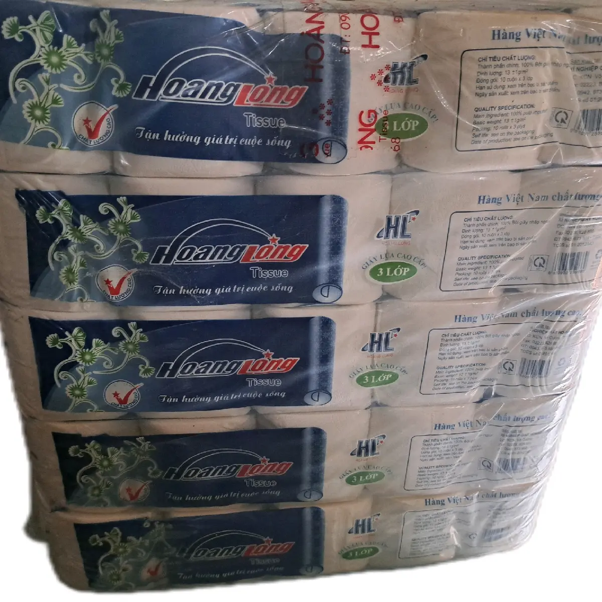 2 lốc giấy cuộn hoàng lông ko lõi(900g/1 cây)