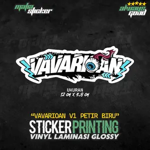 STICKER/STIKER PRINT CUT VAVARIOAN V1 PETIR BIRU