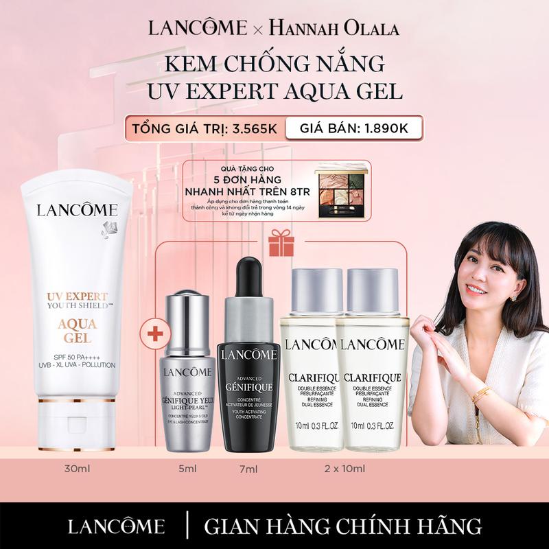   LANCOME x HANNAH  Kem chống nắng dạng gel tươi mát Lancôme UV Expert AQUA GEL SPF50 PA++++ 30ml 