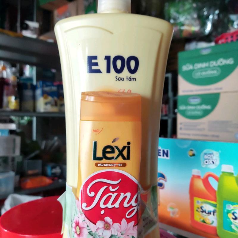 sữa tắm E100 vàng chai 1.2l tặng kèm chai dầu gội lexi 150g Dưỡng Body Skincare  Nữ