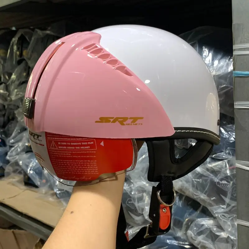 Mũ Bảo Hiểm Nửa Đầu SRT Kính Âm Chính Hãng BH 12 Tháng - Helmet 6