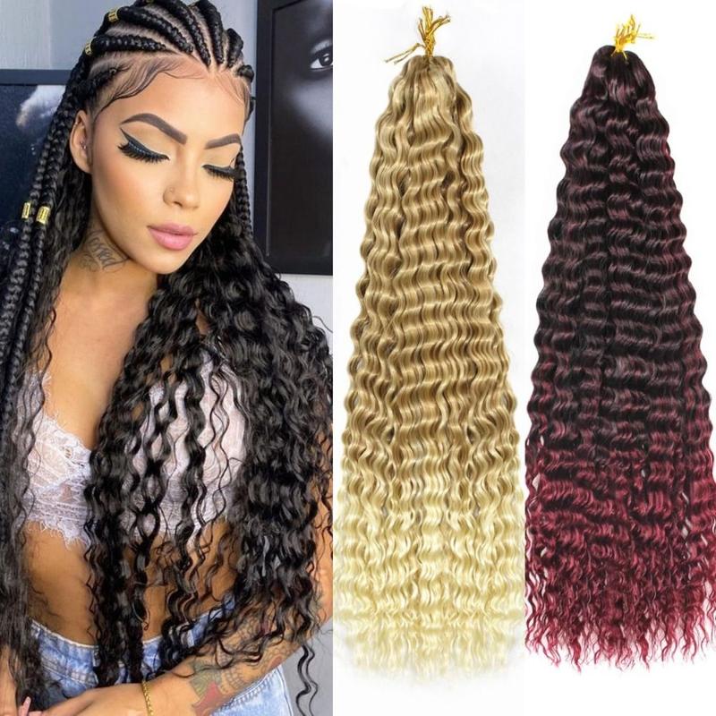 Product Introduction of FA TRENDY DIY Ombre Deep Twist Crochet Hair Afro Curls Natural Synthetic Crochet Hair Curly Long Crochet Braiding Hair Extensions American 8