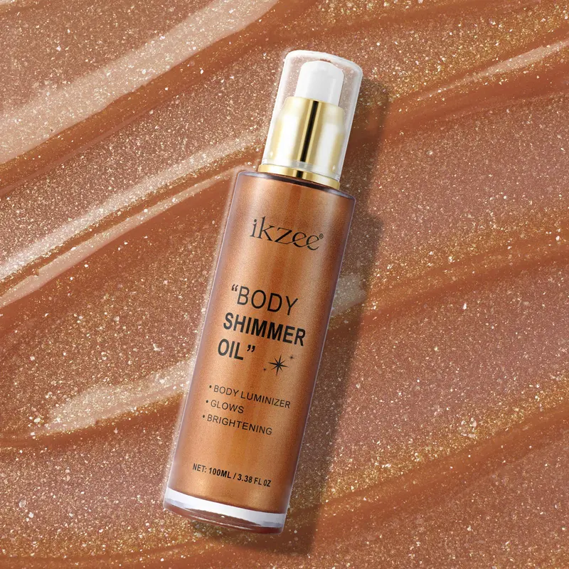 Body Glitter Oil, 1 Box Long-lasting Illuminating Body Oil, Moisturizing Body Makeup, Multifunctional Body Makeup for Party, Festival, Daily Use, Cosmetic 3