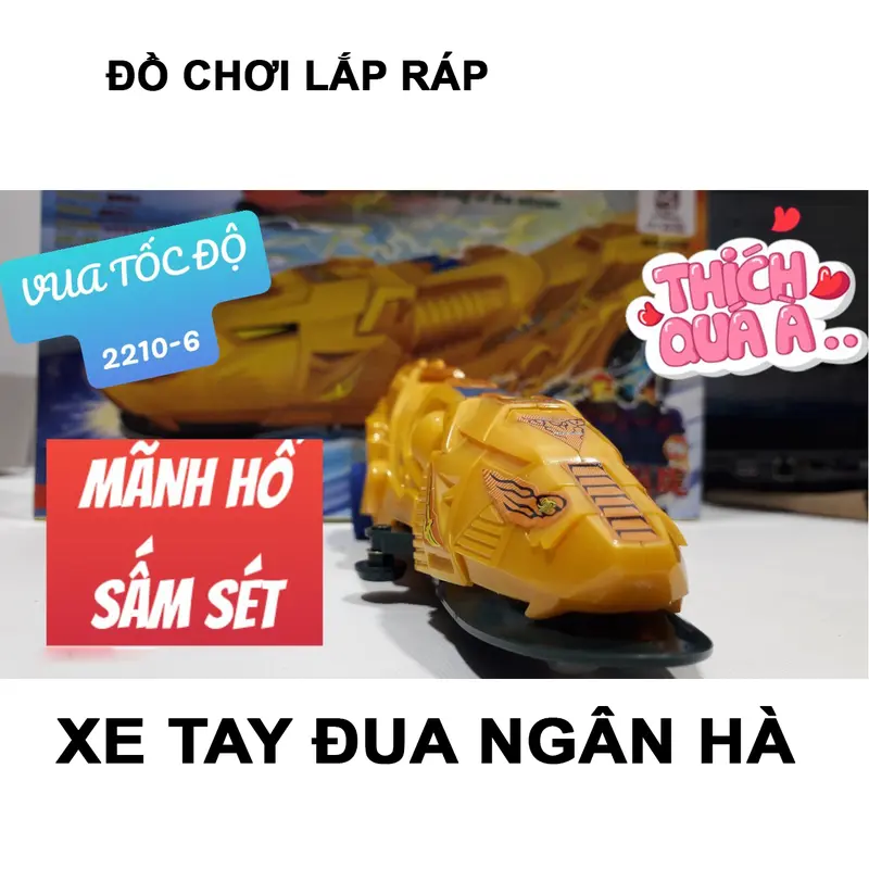 BỘ SƯU TẬP ĐỒ CHƠI LẮP RÁP, XE TAY ĐUA NGÂN HÀ CÓ ĐỘNG CƠ Bộ Lắp Ráp Tháo Lắp Toy Xe Đua 4
