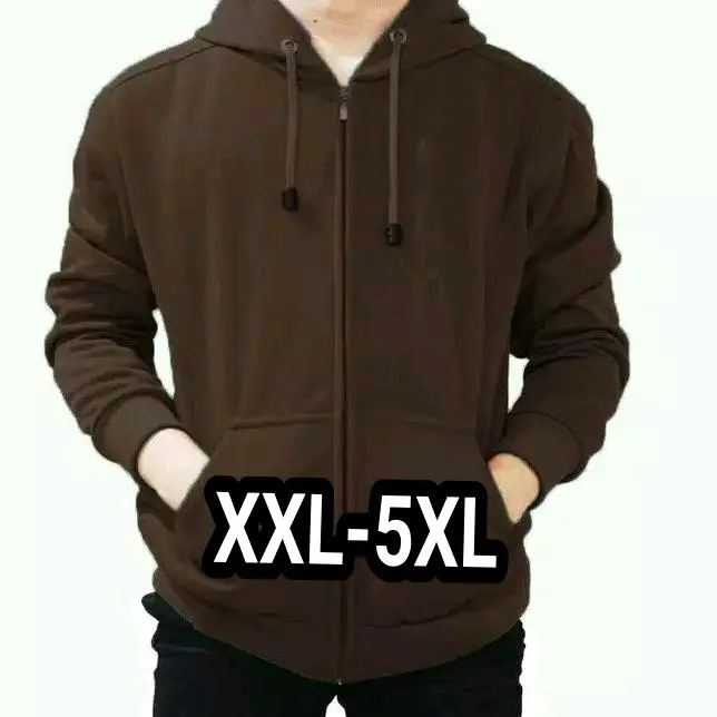 COD jaket Hoodie polos zipper para wanita size XXL-5XL Cewek cowok Nyaman Fleece Distro Pria