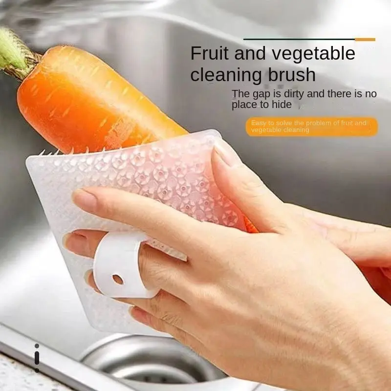 Nhận nó ngay bây giờ Dụng Cụ Ma Thuật Làm Sạch Nhà Bếp, Bàn Chải Làm Sạch Rau Củ Quả, Loại Bỏ Vết Bẩn, Không Có Cặn, Bàn Chải Làm Sạch Đa Chức Năng