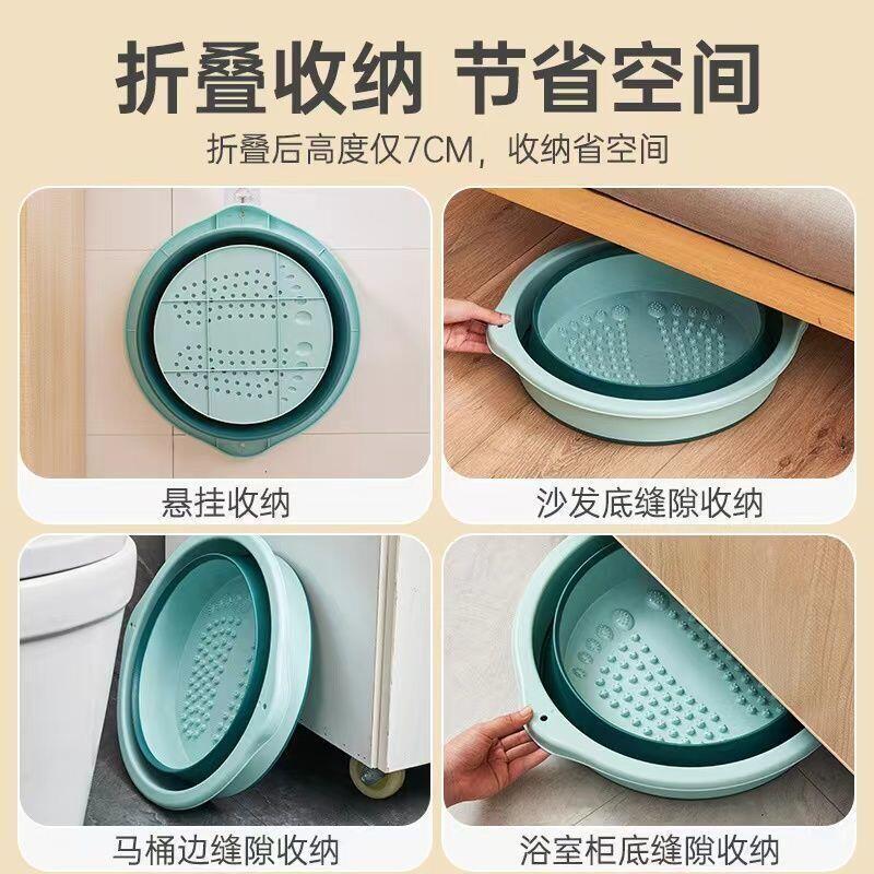 Product Introduction of Big Promotion Foldable Foot Bath Massage Foot Bath Portable Thermal Insulation Foot Bathtub Thickened Heightened Bucket Foot Bath Bucket 5