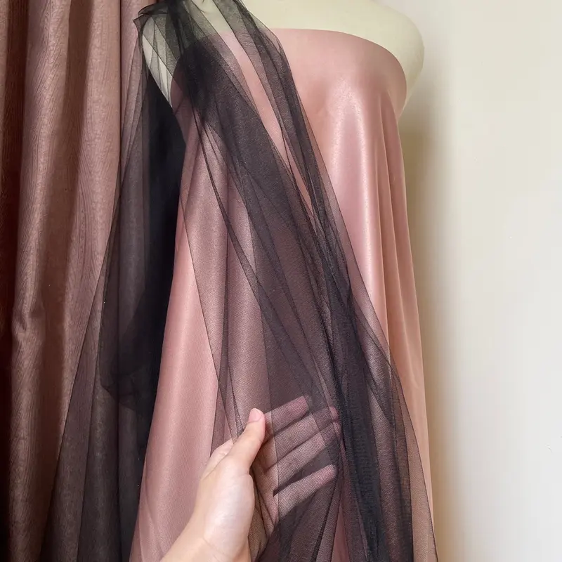 Bahan Kain Soft Tile Tule Tulle Polos Premium Jaring Kelambu Warna Rosegold Sky Blue Sage Green Hitam Hijau 6