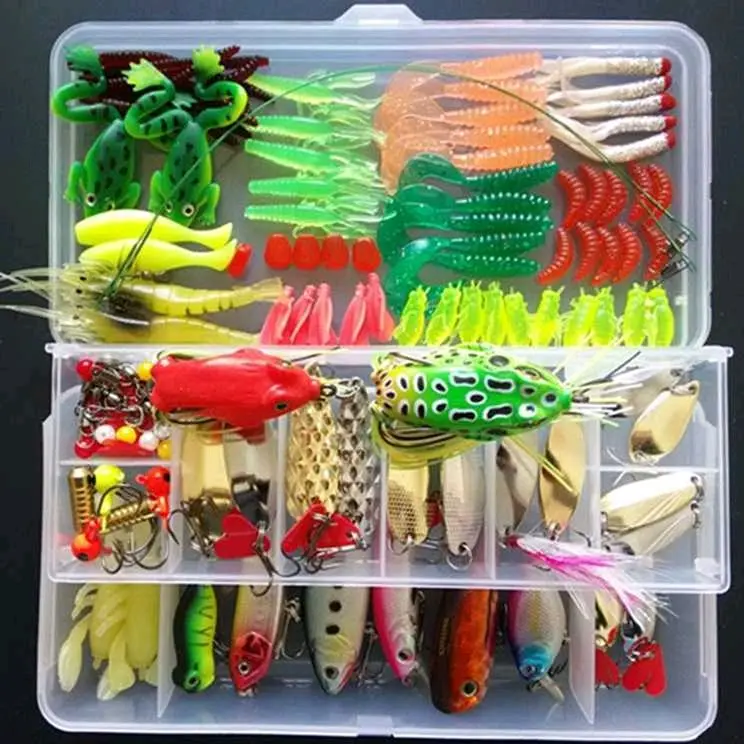 Minnow umpan Casting Set Lengkap Umpan Pancing Ikan Set Fishing 101PCS 45PCS 171PCS 140PCS 109PCS 171PCS - LIXADA Forrecci umpan ikan mujair metal jig soft frog bufo 1