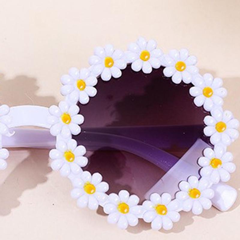 Product Introduction of Child Girls Sunglasses, Cute Sweet Flowers Summer Outdoor Travel Casual Kids Glasses 24