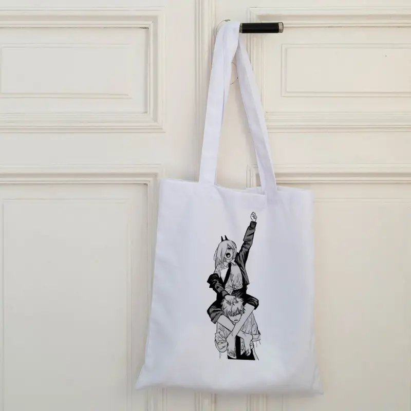 CHAINSAW MAN CANVAS BAG / TOTEBAG CUSTOM / Bahan Baby Kanvas 2