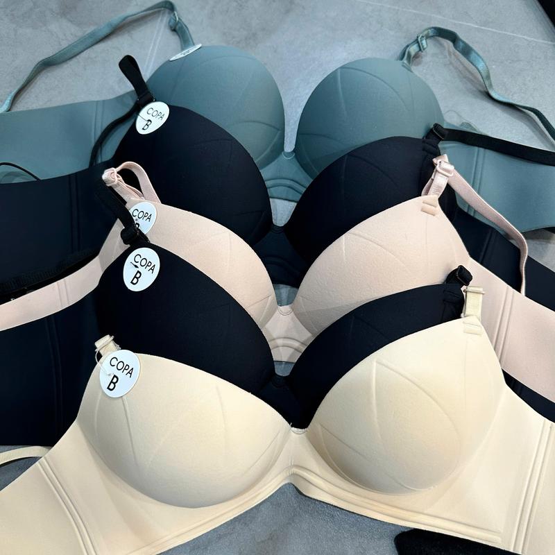 Set 3 Áo Ngực Nữ Đệm Bàn Tay, Áo Lót Su Trơn Không Gọng Đệm Dày 2cm, Nâng Ngực Tạo Khe Quyến Rũ Loai 1