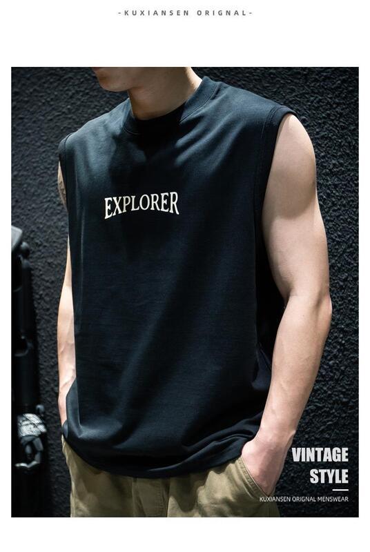 Product Introduction of Summer Sleeveless T-Shirt Vest For Men, Loose And Trendy Brand Ins, Large Size, Camisole, Half Sleeved, American Sports Short Sleeved T-Shirt 15