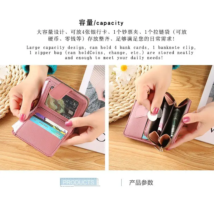 878 COD DOMPET WANITA IMPORT MURAH REAL PIC/ Dompet Lipat Pendek Dompet Wanita Resleting Dompet Kartu Kecil 4