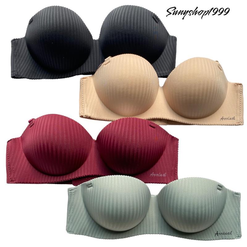 Áo lót su cup ngang đệm 5 phân có lớp keo chống tuột mã 2288 Top Nữ Áo Ngực Bra Women Đen