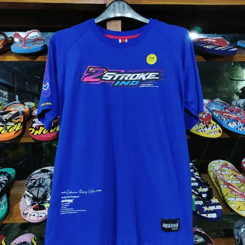 KAOS 2 TAK LENGAN PENDEK NEW MEKANIK AMATIR ORIGINAL KAOS DISTRO RACING PRIA Crew Neck Hitam 2
