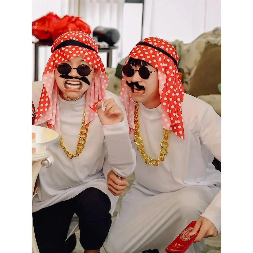 Trang Phục Vui Nhộn, Phù Rể, Anh Em, Ả Rập, Dubai, Trung Đông, Áo Choàng Trắng Giàu Có, Trọn Bộ, Thích Hợp Cho Đám Cưới Và Chúc Mừng, Người Nổi Tiếng Trên Internet, Được Thu Thập Bởi 1195 Người