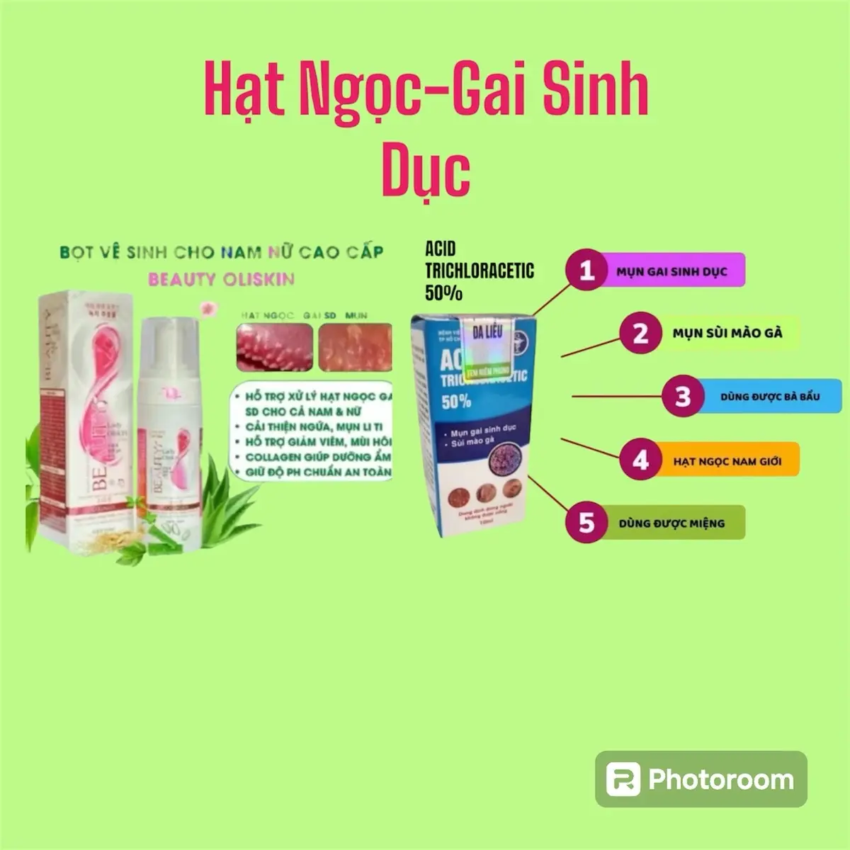 {CHE TÊN} COMBO HỖ TRỢ MỤN LITI (Dd ACICD TRICHLORACETIC,dung dịch Bọt vệ sinh cao cấp BEATY) TẶNG TUÝP KEM BÔI