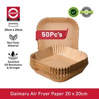 Gambar Daimaru Kertas Alas Air Fryer 50 Pcs Anti Lengket 16x16CM & 20x20CM Tahan Panas Minyak Sekali Pakai Murah - Kotak - Kitchenware - 16x16cm dari Daimaru Kota Tangerang 3 Tokopedia