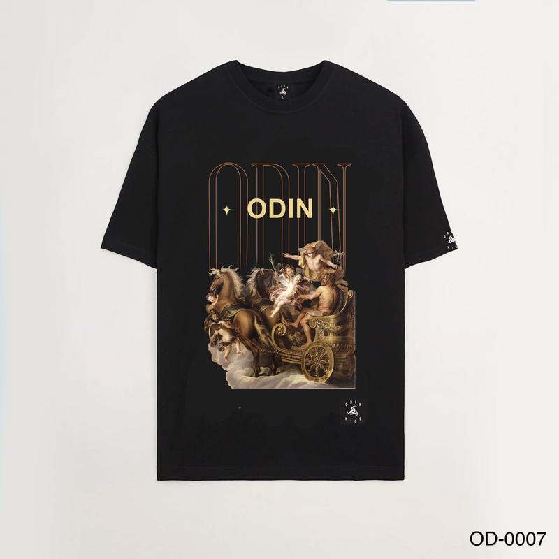 Áo Thun Oversize The Heaven ODIN CLUB, Áo phông nam nữ unisex form rộng chất liệu cotton co giãn 2 chiều