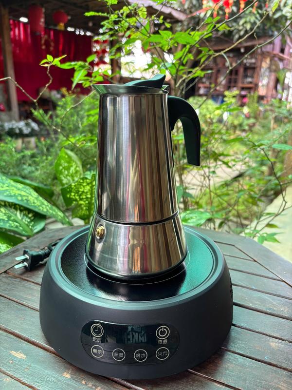 [Đặc Biệt] Combo bếp hồng ngoại 1500W + Bình pha cà phê moka Inox 100ml/200ml/350ml (Có hướng dẫn sửa dụng)