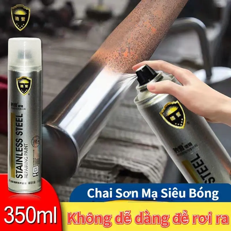 Sơn Bạc Mạ Crom Sơn Xịt Mạ Chrome Sáng Bóng 350ml - Chai Sơn Mạ Siêu Bóng-Sơn xe SƠN MỐI HÀN INOX _ Đồ Nghề Sài Gòn