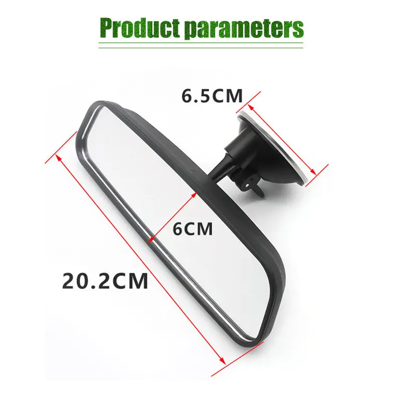 Universal Adjustable Suction Cup Interior Rear View Mirror Car Rear Mirror 360 Rotates Wide-angle 1