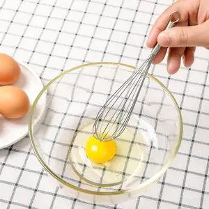 HL0100 Pengocok Telur Alat Kocok Adonan Hand Mixer Whisker Stainless Simple Egg Kitchenware Steel Multifungsi