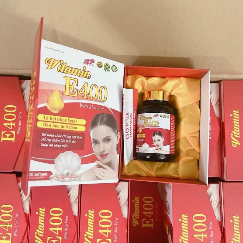 Viên uống Vitamin E đỏ 400mg, cân bằng nội tiết tố, giảm nám mụn tàng nhang - Lọ 30 viên 2