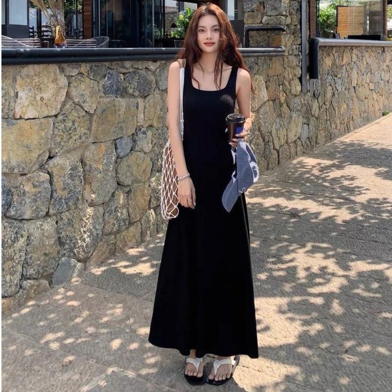 Đầm D139 MUA 2 TẶNG NƠ 2S bản to xoè dài tự nhiên co giãn tôn dáng cho nữ - Women Dress