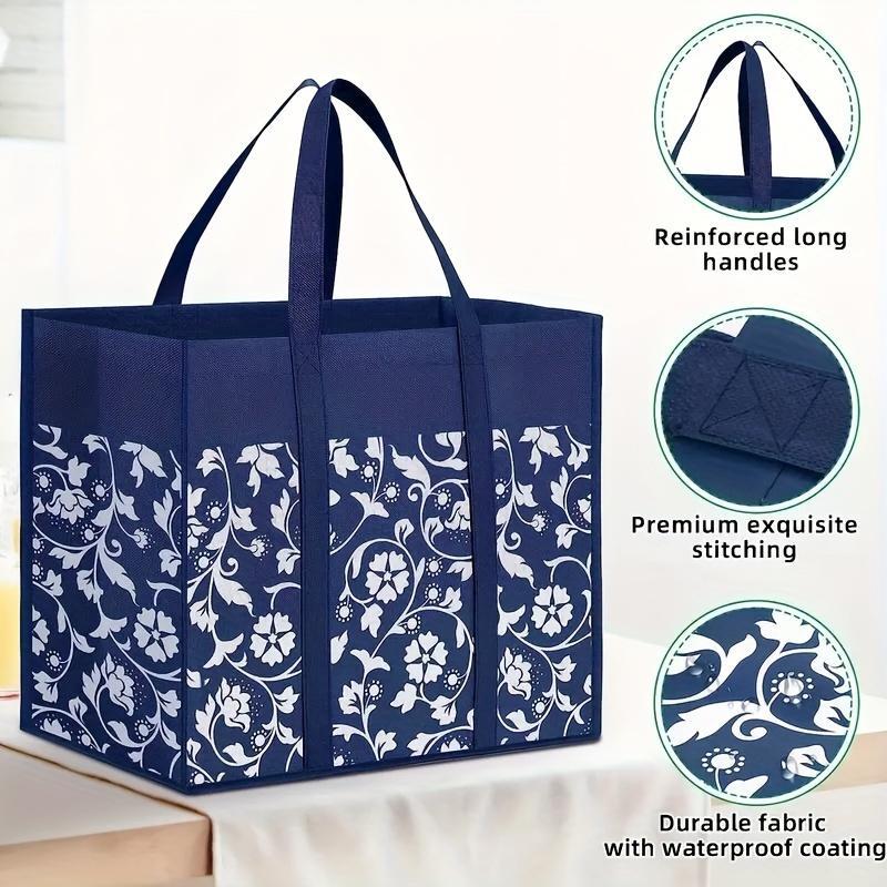 Reusable Shopping Bag, 1 Count Foldable Tote Bag, Storage Bag for Home Office School, Home Organizer for Daily Use 5