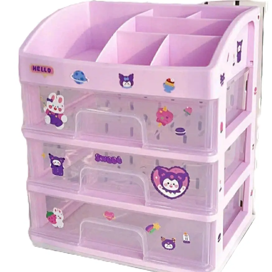 kệ đựng mỹ phẩm dụng cụ hoc sinh,chất liệu nhựa ,4 tầng thiết kế nhỏ gọn,màu sắc đa dạng Kitchen