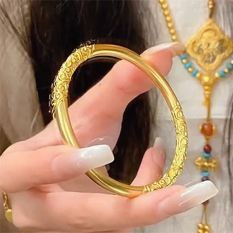 Vòng Tay Trơn, Thiết Kế Vòng Tròn Cổ Đại Di Truyền Nezha Qiankun, Hoa Banyue Và Họa Tiết Cỏ Màu Tím, Họa Tiết Cỏ Xoăn, Màu Trơn Phong Cách Cung Điện