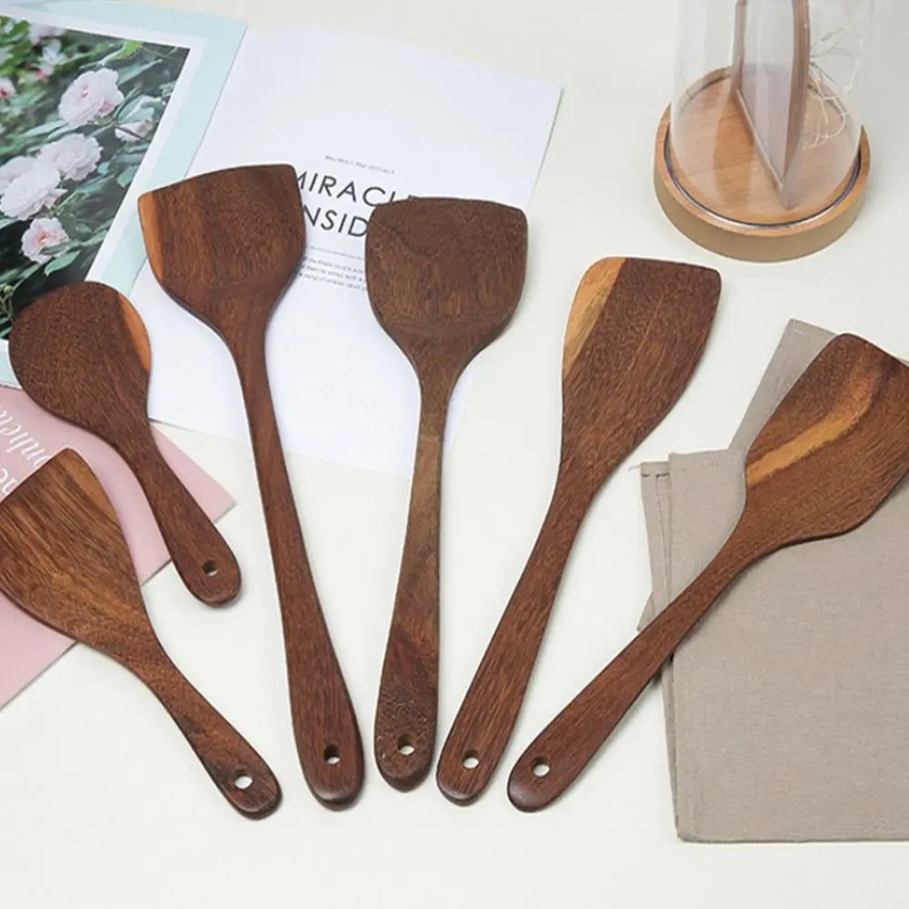 Natural Health Non-stick Kitchen Tool Rice Spoon Wooden Kitchenware Cooking Utensil Shovel Wood Spatula Turner