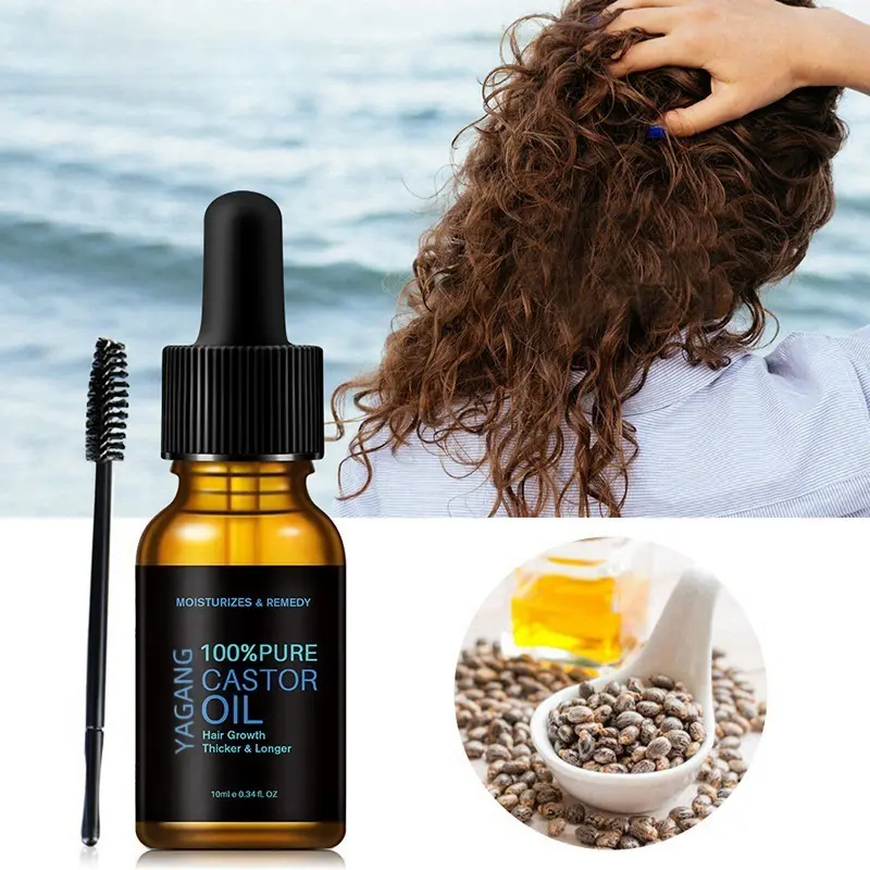 Castor Oil Eyelash Serum: Makes Lashes Black, Dense, Curled, Long, Mildly Moisturizes Eyelash Roots 10ml*3