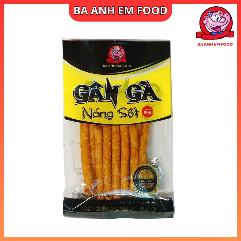 Snack Gân Gà Nóng Sốt Ba Anh Em Food, Combo 30 Gói, Đồ Ăn Tuổi Thơ, Đồ Ăn Vặt Việt Nam kẹo