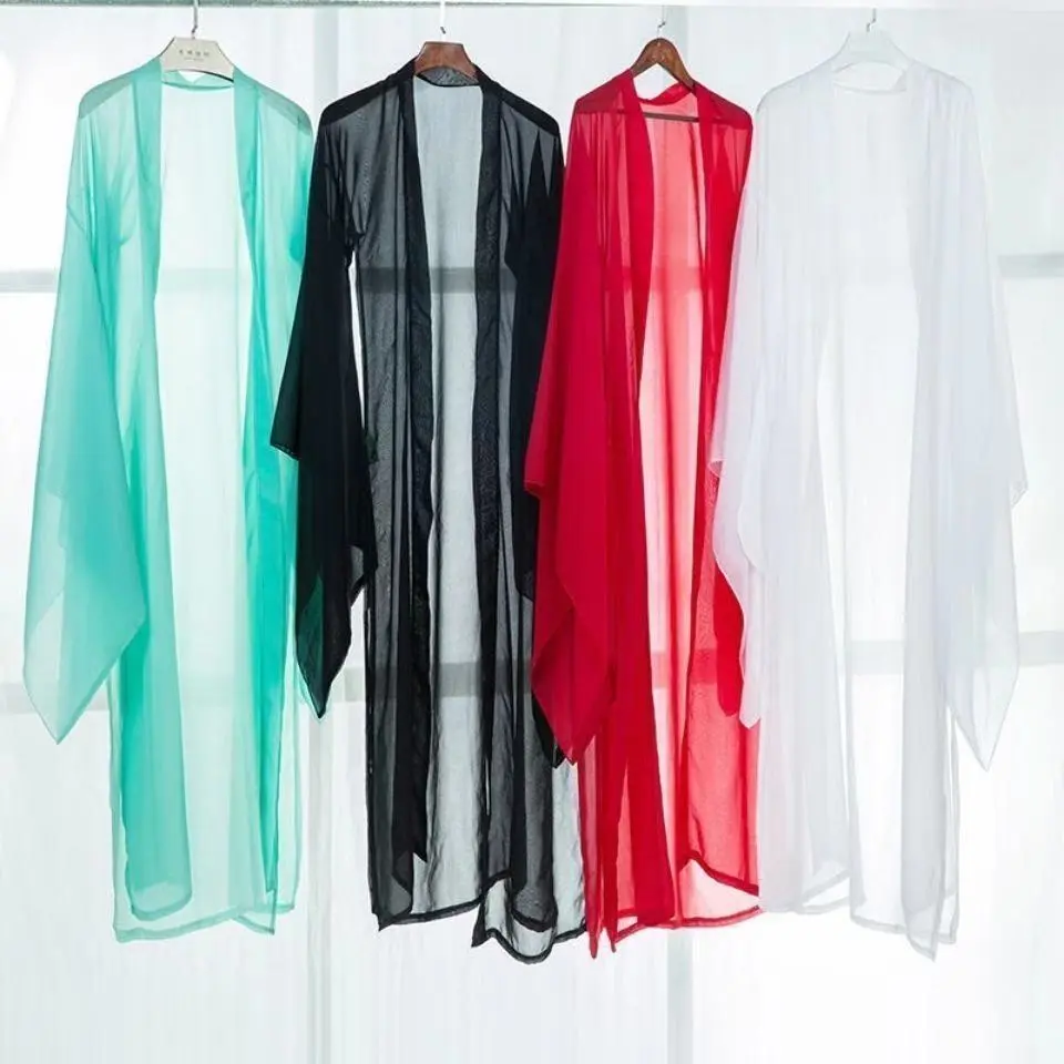 Hanfu Trang Phục Nữ, Áo Dài, Màu Trắng, Trang Phục Cổ Tích Áo Cardigan Trung Quốc Quần Áo Chống Nắng Khăn Choàng, Quần Áo Han Truyền Thống Trung Quốc, Thích Hợp Mặc Hàng Ngày