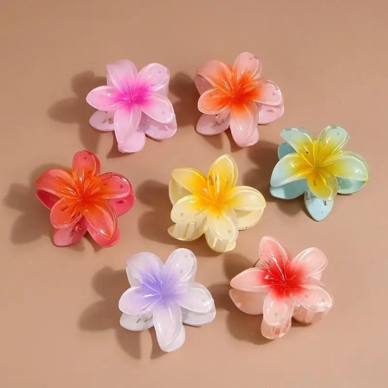 【Size To】 Kẹp Tóc Hình Hoa Sứ 8cm - Kẹp tóc hình hoa màu kẹo thời trang Hàn Quốc cho nữ Women Voan Voi 4
