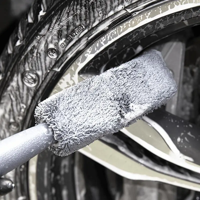Car Wheel HUB Cleaning Brush, Wheel Rim Cleaner, Detailing Brush, Cleaning Tool for Car Trunk Motorcycle 2