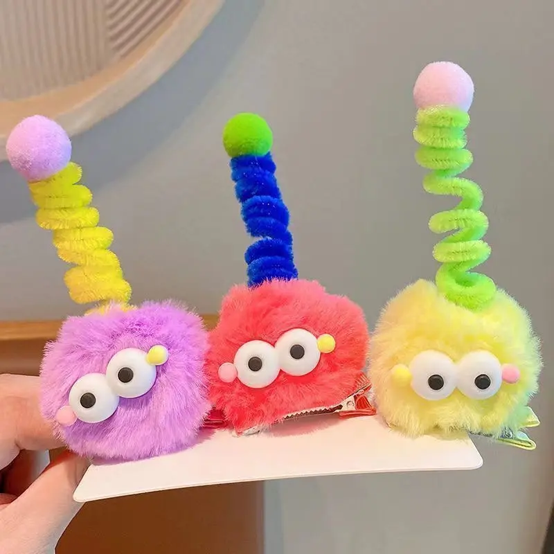 Teletubbies kẹp tóc ngộ nghĩnh than bánh kẹp tóc mắt to dễ thương trẻ em xoắn tóc bóng mỏ vịt kẹp cô gái mũ đợt hàng 6