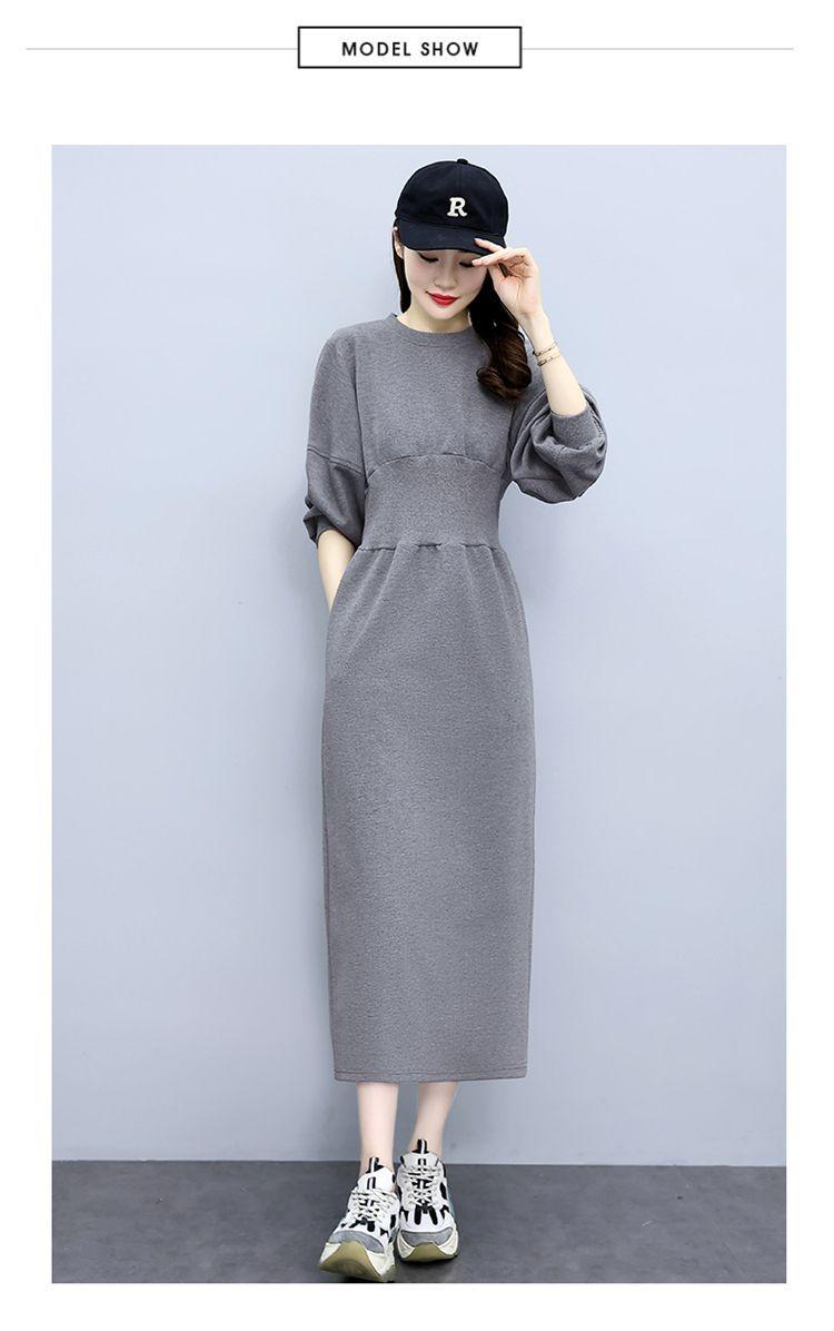 Product Introduction of Váy Len, Cao Cấp, Ôm Sát Eo, Thanh Lịch, Thích Hợp Cho Mùa Đông, Váy Bó Sát Phong Cách Thường Ngày Màu Trơn Cổ Tròn, Tay Dài, Váy Sang Trọng 25