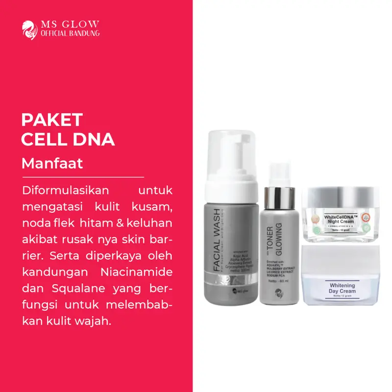 Paket MS Glow Wajah Whit*ning /Acne / Ultimate / Luminous Series Facial Kusam Pencerah Muka 5
