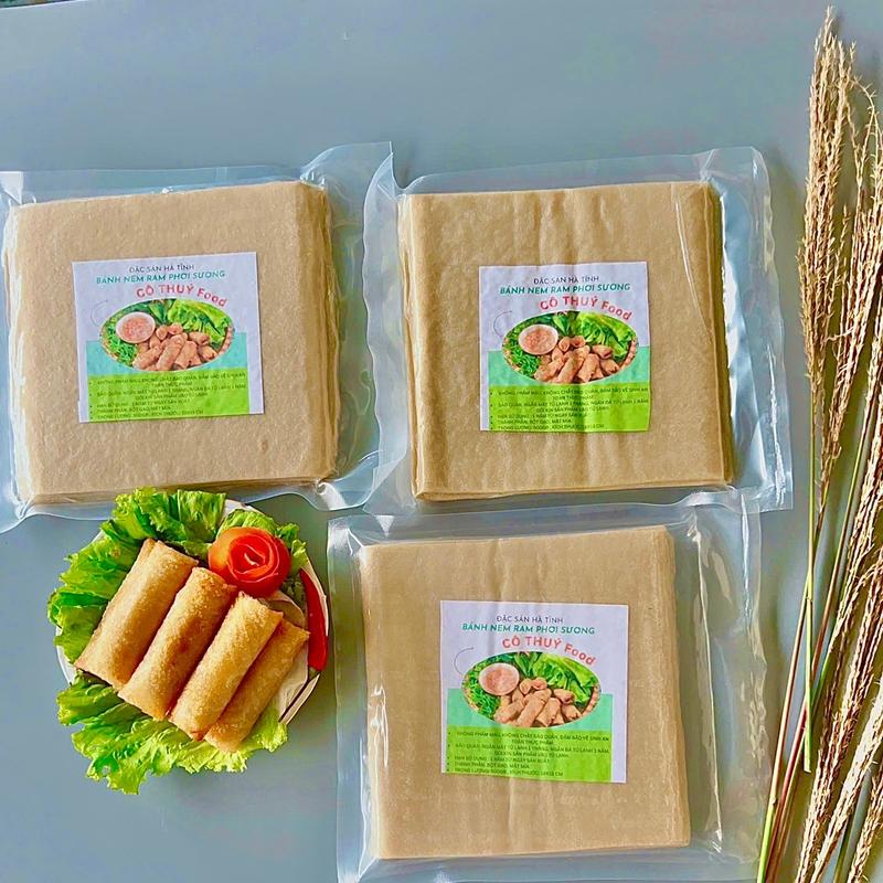 3 gói 1.5kg Bánh RAM HÀ TĨNH tệp 500g đặc biệt hút chân không dẻo dai khi cuốn rán lên giòn rụm Food Thức Ăn