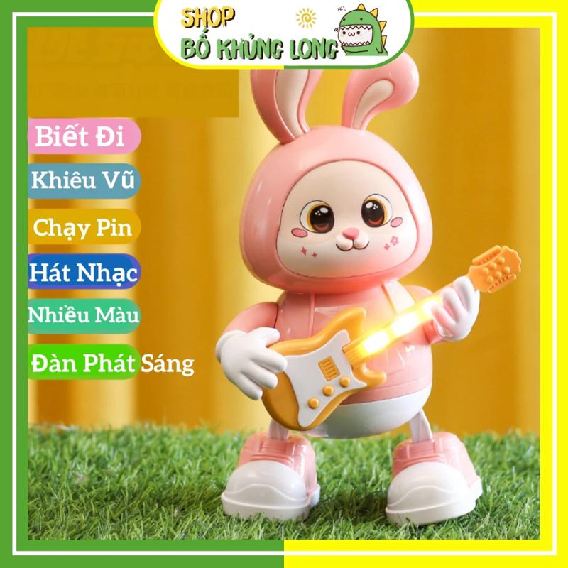  Thỏ Nhảy Múa Đồ Chơi Thỏ Đánh Đàn Guitar Có Nhạc Và Đèn Đồ Chơi Cho Bé Trai Đồ Chơi Nhảy Múa - BỐ KHỦNG LONG 