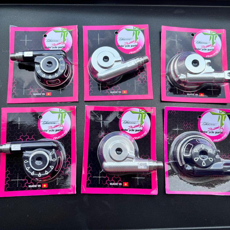 Chụp Cóc Mẫu Vĩ Hồng Kilomet Nhôm CNC Nguyên Khối Lắp Cho Dòng Xe Số Yamaha Và Honda Dùng Đĩa Bằng - Phanh