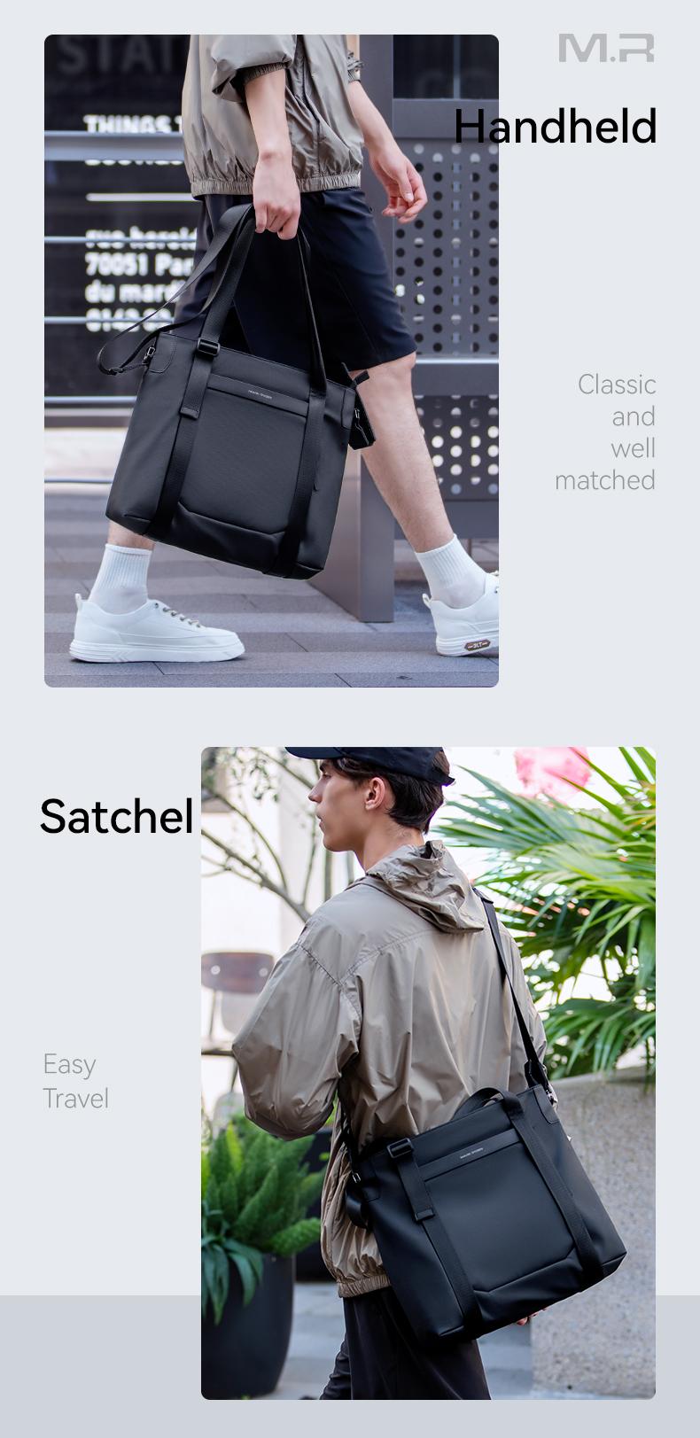 Product Introduction of Mark Ryden multifunctional leather messenger bag men Black Crossbody Bag Large Capacity Stylish Men Shoulder Bag men 2